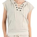 Avocado Womens Small NWT Lace up Sweatshirt Hoodie Top Photo 0