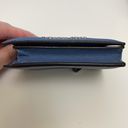 Michael Kors  Women Leather Bi-fold Wallet Medium Blue ID/Card Slot Bill Holder Photo 10