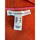 Isaac Mizrahi  Live Orange Ribbed Open Front Cardigan Sweater, Size Medium Photo 5