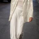 ZARA NWT  White SEQUIN OPEN FRONT BLAZER. Size Medium Photo 2