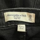 Abercrombie & Fitch  The Skinny High Rise Split hem Black Curve Love Jeans Sz 28 Photo 3