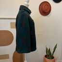 Anthropologie  Cartonnier Green Buffalo Plaid Checkered Coat Cape Wool Blend Photo 3