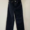 Madewell  Black Denim Slim Wide-Leg Crop size 23 Photo 1