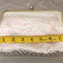 La Regale LTD beaded clutch white pink feather vintage Photo 4