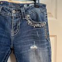 Miss Me Women’s  Mid-Rise Bootcut Jeans Distressed Medium Wash Size 28 Photo 3