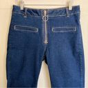 Mango  High Rise Zipper Denim Boot Cut Flare Jeans Photo 4