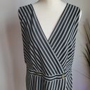 Hutch Anthropologie,  New, Indira Asymmetrical Black White Striped Dress, XL Photo 4