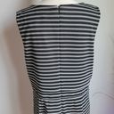 Hutch Anthropologie,  New, Indira Asymmetrical Black White Striped Dress, XL Photo 9