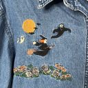 Cabin creek  Halloween Embroidered Witch Denim Button Down Photo 4