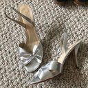 Kate Spade  Silver Sling Back Bow Heels Photo 0