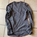 Lululemon  Extra Mile Long Sleeve Running  Ringspun Black White Photo 3