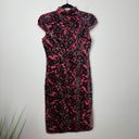 Traditional Chinese Silk Dress Red Velvet Floral Cheongsam Modern Qipao SZ S Photo 7