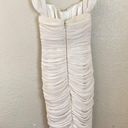 House Of CB  CARLOTTA IVORY RUCHED DRAPED CHIFFON DRESS SZ XS Photo 6