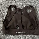 Alphalete  cross back black sport bra size medium Photo 1