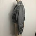 Cache Vintage  Denim Style Nylon Jacket Silver MED Photo 3