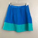 J.Crew  Color Block Pleated Skirt Photo 1