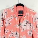 Love Tree  Women's Pink Floral Full Zip Bomber Jacket Size S Photo 1