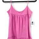 Gap  Spaghetti Strap Ruffle Hem Top Pink Small NWT Photo 0