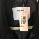 Old Navy Xs petite faux leather black zip jacket net with tags nwt Photo 7