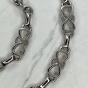 infinity Silver Tone  Symbol Bow Chain Link Belt Size Small S Photo 3