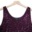 Wildfox  Womens L Armidale Sequin Crop Tank in Dark Purple NEW Photo 3