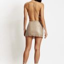 Meshki Glomesh Mini Skirt - Gold Photo 3