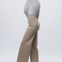 ZARA Marine Straight High Rise Jeans in Sand/Brown Photo 2