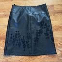 W By Worth  Black‎ Faux Leather Skirt, Sz 0 Photo 0