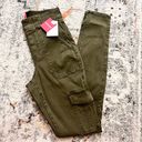 Spanx Stretch Twill Ankle Cargo Pant‎ Darken Olive Size Small Tall NWT Photo 2