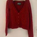 American Eagle  cozy red cardigan size M Photo 0