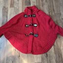 Michael Kors Michael  Chunky Knit Red Zipper Cardigan Sweater Dolman EUC Sz M Photo 12