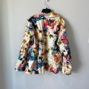 Coldwater Creek Watercolor Floral Multicolor Art To Wear Blazer Size 1X Photo 6