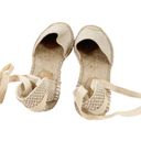 J.Crew  D'Orsay lace-up espadrilles Beige Gold 
Item AX839 Size 6.5 NWT Photo 5