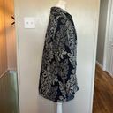 J. McLaughlin  Hester Jacket in Navy/White Raffia Palm Leaf Embroidered NWT XL Photo 3