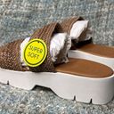 Paul Green  Harlo Slide Platform Sandal in Cuoio Woven Leather Photo 2