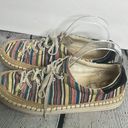 Sam Edelman  Kavi Stripes Canvas colorful sneaker size 8.5 Photo 3