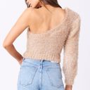 Saltwater Luxe NEW  Women’s Ronan Sweater One Shoulder in Gold Shimmer Approx XS Photo 1