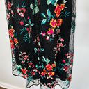 Hunter Bell  Women Black Floral Lace Painterly Embroidery Lace Midi Dress Size 8 Photo 8