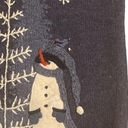 Croft & Barrow  Blue Ugly CHRISTMAS‎ Zip Cardigan Vintage XL Snowmen Holiday Photo 8