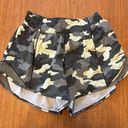 Lululemon Hotty Hot Shorts Women's Size 4 Tall Heritage Camo Activewear Running Green Photo 0