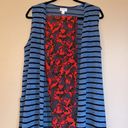 LuLaRoe  JOY Size S Long Duster Vest Cardigan Sweater Denim Blue Black Striped Photo 12