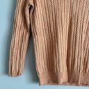 Brooks Brothers  Women’s Orange Silk Cashmere Cable Knit Sweater Medium Photo 1