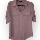 Lulus Lulu’s Mauve Button-Down Blouse Medium Photo 0