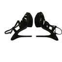 Bebe  PLATFORM STILETTO HEELS SUEDE LEATHER STRAPY OPEN TOE CAGE SHOES 7.5 Photo 4