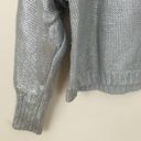 BCBGMAXAZRIA Silver Metallic Camille Knit Sweater Photo 5