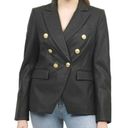 Love Token  Nellie Faux Leather Gold Button Blazer Black Size Small NWT Photo 0