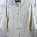 J. McLaughlin  - Ivory Textured Visit Button-Up Jacket Sz S EUC GREAT CONDITION Photo 6