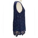 J.Jill  Floral Lace Sleeveless Top Navy blue layered Size Medium Photo 1