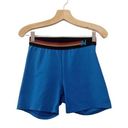 Aviator Nation  Activewear Bike Shorts Blue Nylon Spandex Athletic Athleisure Photo 0