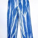 Pretty Little Thing  Women's Mid Blue Wash High Waist Tie Dye Wide Leg Jeans size Photo 0